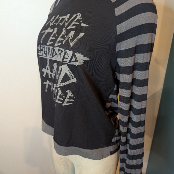 Harley-Davidson Raglan Striped Shirt relaxed fit. Limited Ed women's Sz Small - Picture 10 of 13